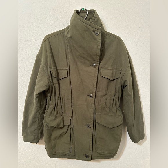 ARITZIA WILFRED FREE Ruby Utility Polyester Filled Olive Green Jacket EUC - Picture 4 of 10